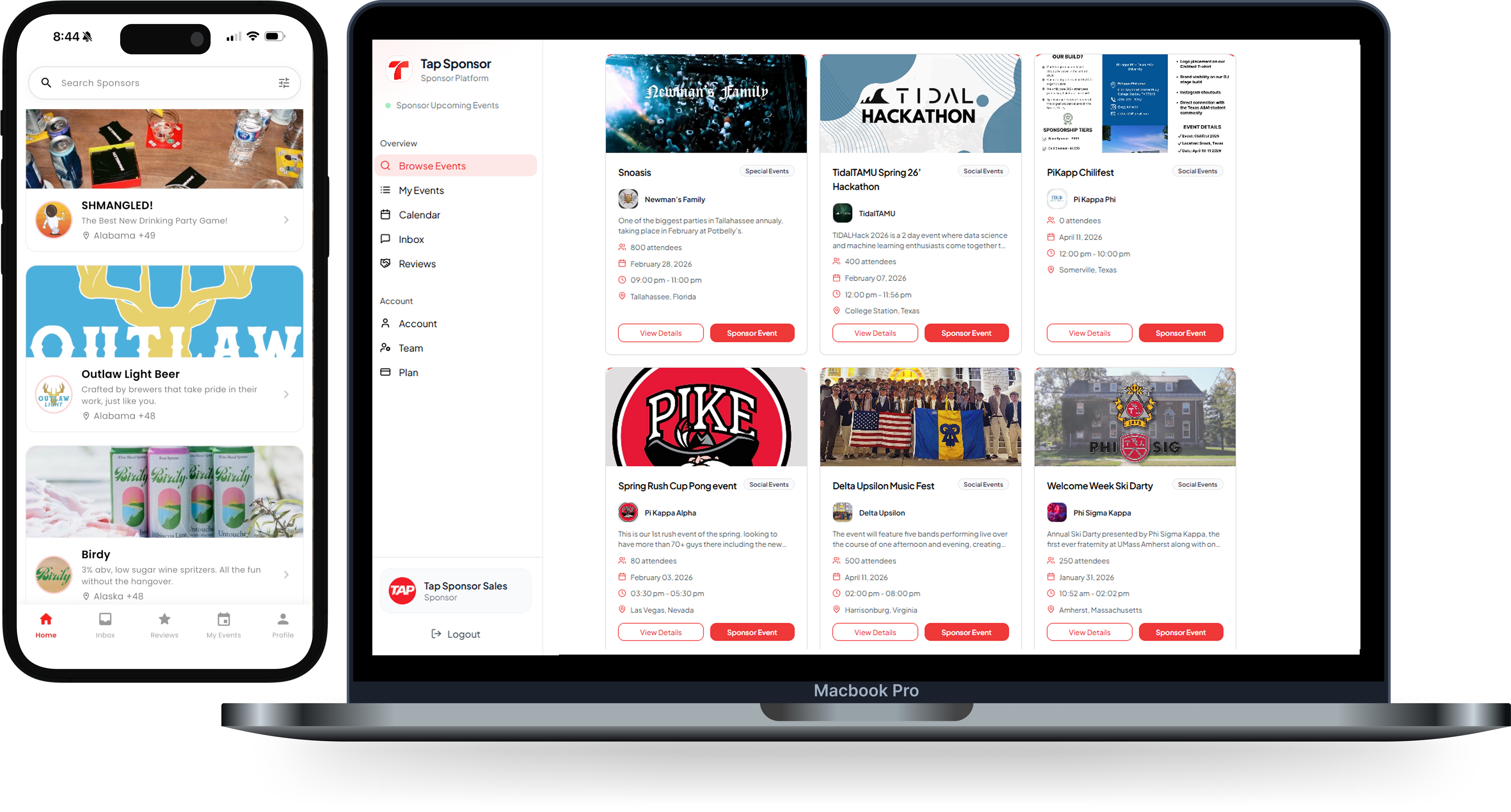 TapSponsor platform preview